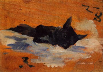 Henri de Toulouse Lautrec Painting - little dog 1888 Toulouse Lautrec Henri de